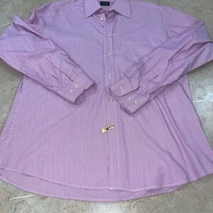 Valentino Garavani Men's Pink Striped Shirt